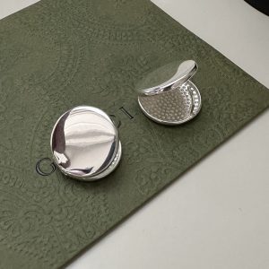 Wholesale 925 Sterling Silver Round Buckle Earrings