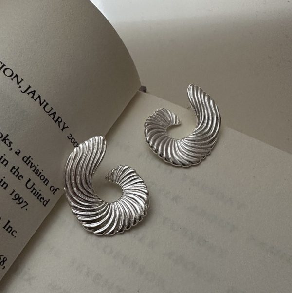 Wholesale 925 Sterling Silver Screw Thread Earrings - Image 2