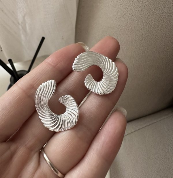 Wholesale 925 Sterling Silver Screw Thread Earrings