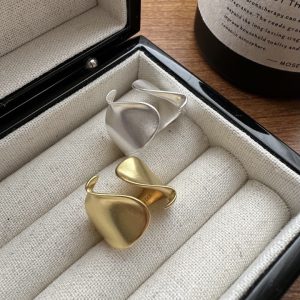Wholesale 925 Sterling Silver Frosted Irregular Ring