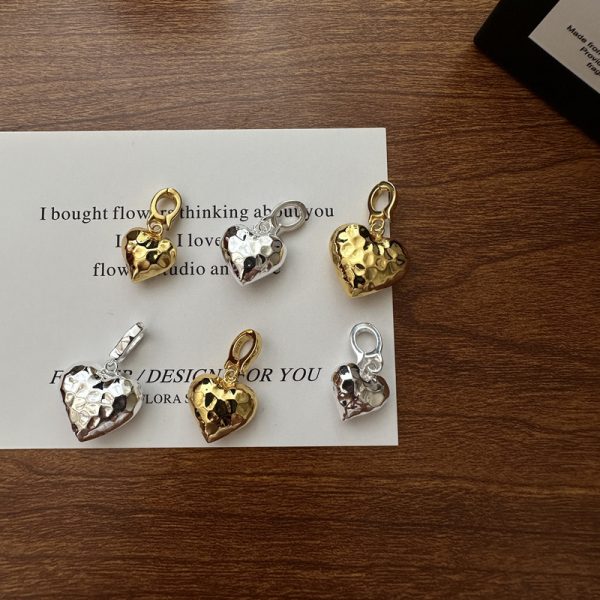 Wholesale 925 Sterling Silver Textured Heart Pendant