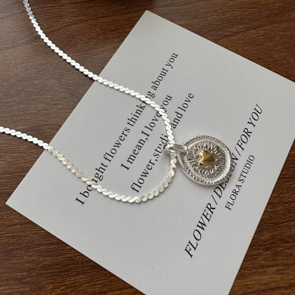 Wholesale 925 Sterling Silver Gold Heart Pendant - Image 3