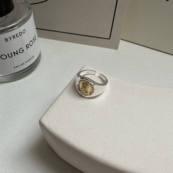 Wholesale 925 Sterling Silver Ancient Coin Portrait Ring - Image 2