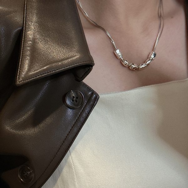 Wholesale 925 Sterling Silver Textured Snake Necklace - Image 4