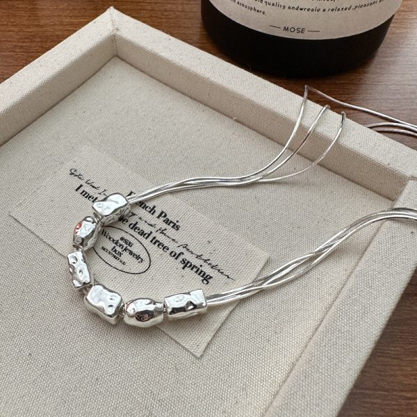 Wholesale 925 Sterling Silver Textured Snake Necklace - Image 3