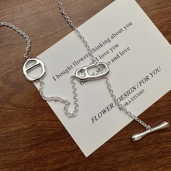 Wholesale 925 Sterling Silver Pig Nose Long Necklace - Image 3