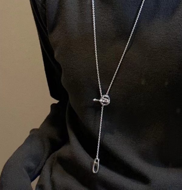 Wholesale 925 Sterling Silver Pig Nose Long Necklace - Image 6