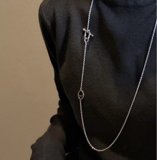 Wholesale 925 Sterling Silver Pig Nose Long Necklace - Image 7