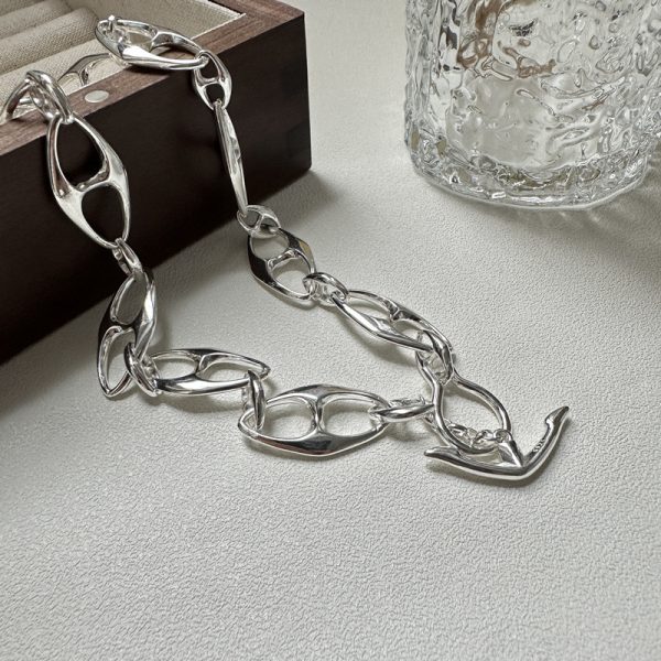 Wholesale 925 Sterling Silver Heavy Pig Nose Necklace & Bracelet & Ring - Image 2