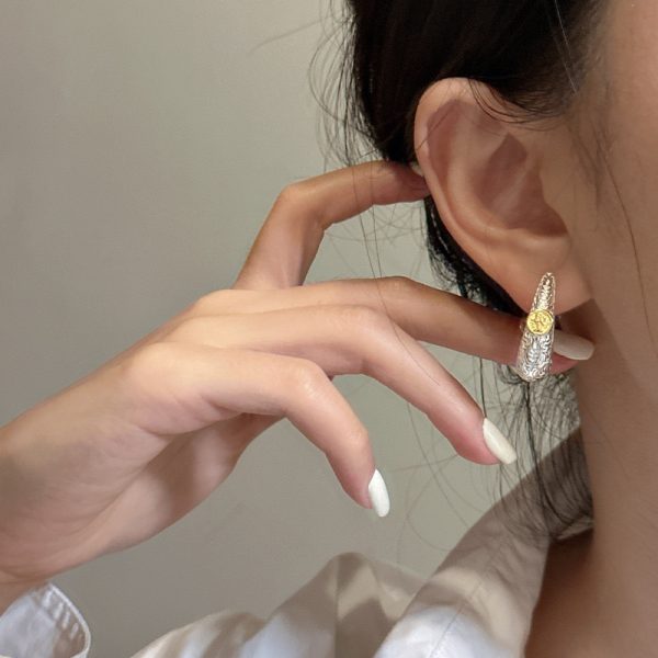 Wholesale 925 Sterling Silver Tang Grass Antique Coin Earrings - Image 4