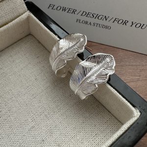 Wholesale 925 Sterling Silver Chunky Feather Ring
