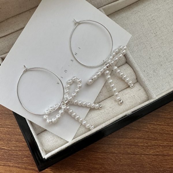 Wholesale 925 Sterling Silver Summer Natural Stones Bow Earrings - Image 3