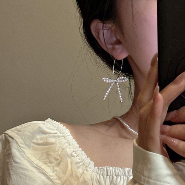 Wholesale 925 Sterling Silver Summer Natural Stones Bow Earrings - Image 6
