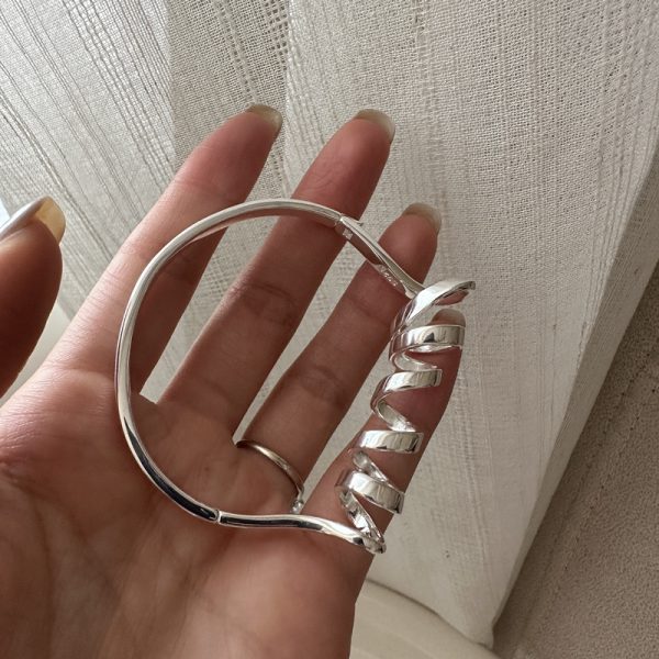 Wholesale 925 Sterling Silver Telephone Wire Bangle - Image 3