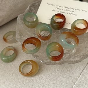 Natural Gemstone Fancy Agate Ring
