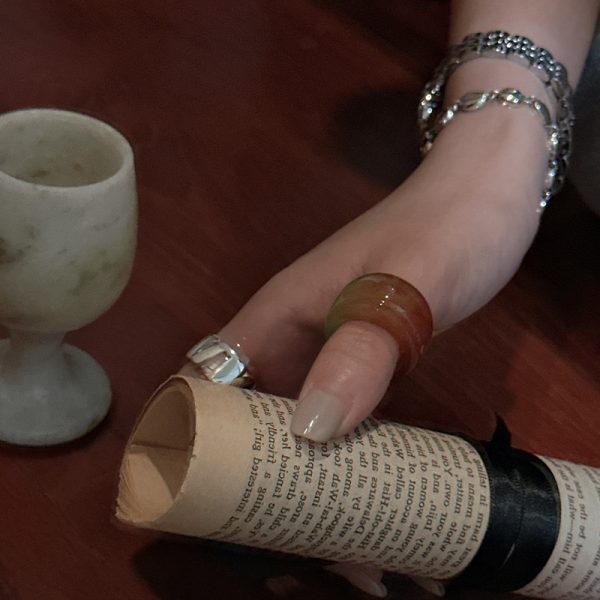 Natural Gemstone Fancy Agate Ring - Image 4