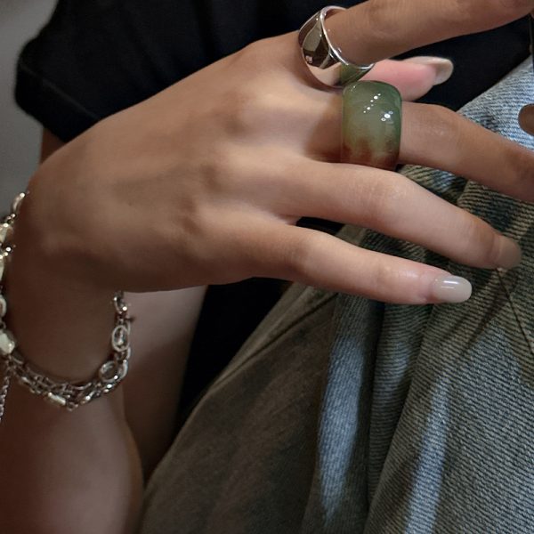Natural Gemstone Fancy Agate Ring - Image 5