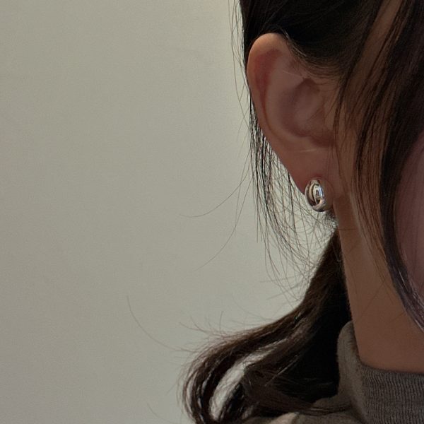 Wholesale 925 Sterling Silver Glossy Beanie Earrings - Image 5