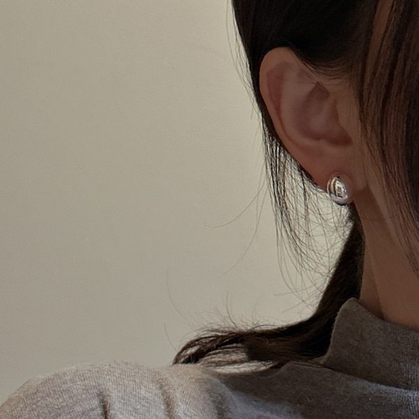 Wholesale 925 Sterling Silver Glossy Beanie Earrings - Image 4