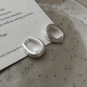 Wholesale 925 Sterling Silver Chunky U-shape Earrings