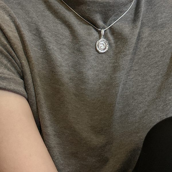 Wholesale 925 Sterling Silver Initial G Black Agate Pendant - Image 5