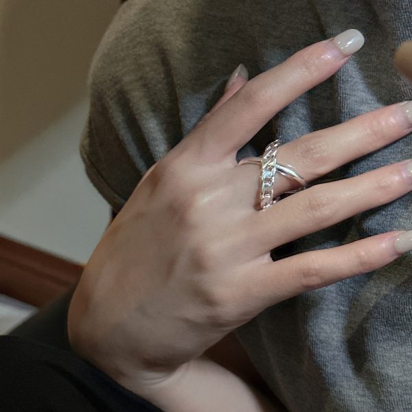 Wholesale 925 Sterling Silver Cross Open Ring - Image 4