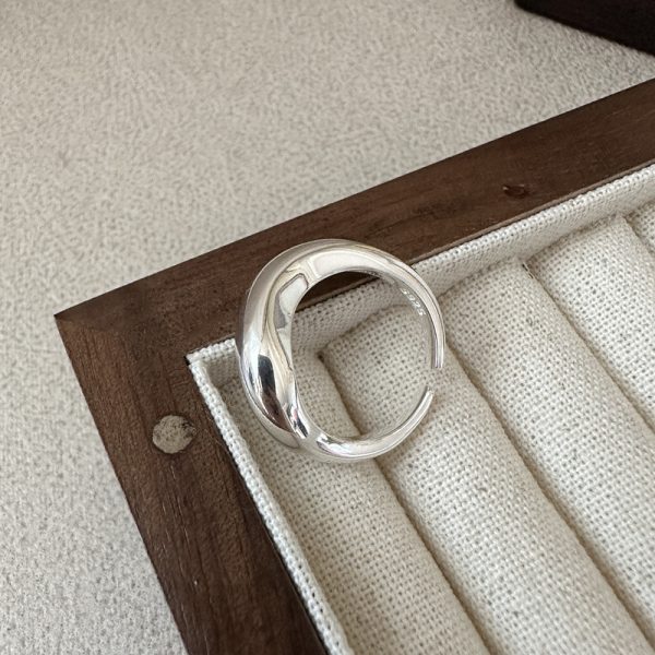 Wholesale 925 Sterling Silver Simple Wavy Ring - Image 2