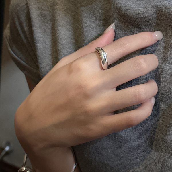 Wholesale 925 Sterling Silver Simple Wavy Ring - Image 5
