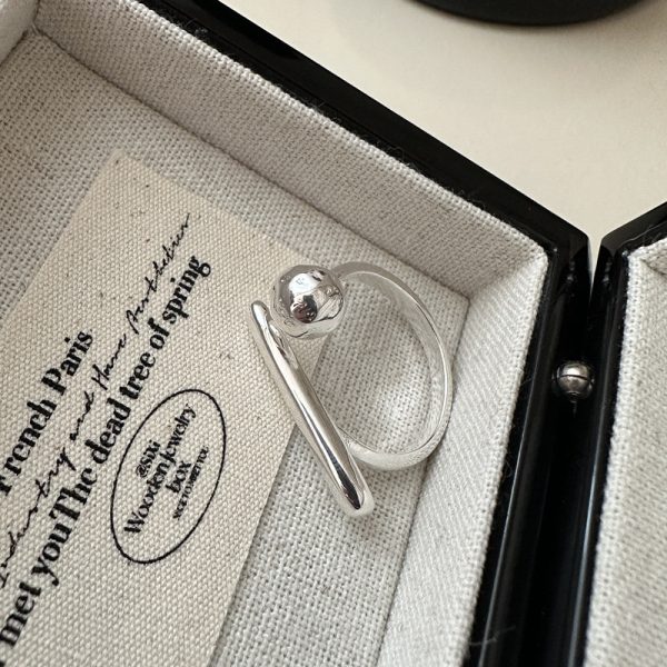 Wholesale 925 Sterling Silver Asymmetrical Open Ring - Image 2