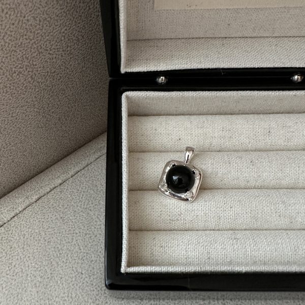 Wholesale 925 Sterling Silver Black Agate Pendant - Image 2