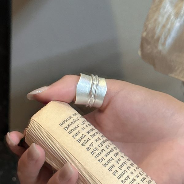 Wholesale 925 Sterling Silver Chunky Matte Ring - Image 3