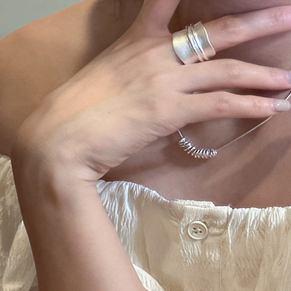 Wholesale 925 Sterling Silver Chunky Matte Ring - Image 5