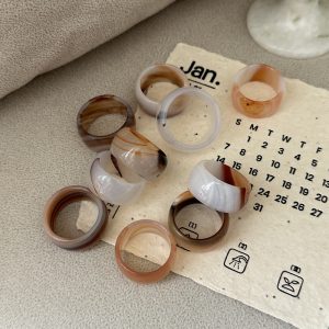 Natural Gemstone Fancy Agate Ring