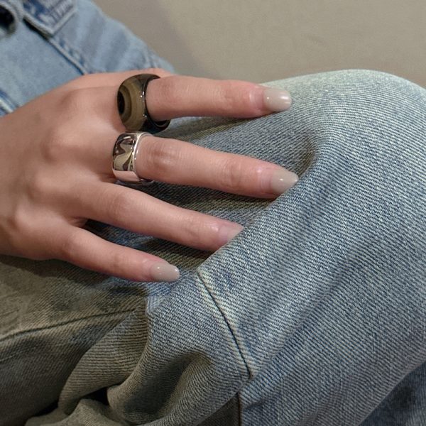 Natural Gemstone Coffee Agate Ring - Image 3