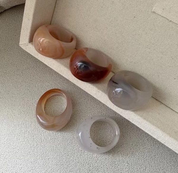 Natural Gemstone Fancy Agate Ring - Image 2