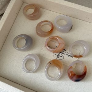 Natural Gemstone Fancy Agate Ring