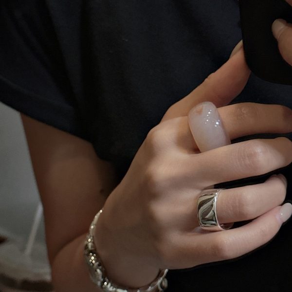 Natural Gemstone Fancy Agate Ring - Image 6