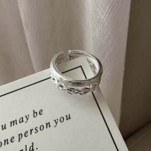 Wholesale 925 Sterling Silver Twist Brushed Ring