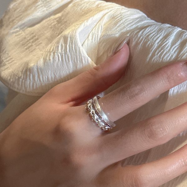 Wholesale 925 Sterling Silver Twist Brushed Ring - Image 6