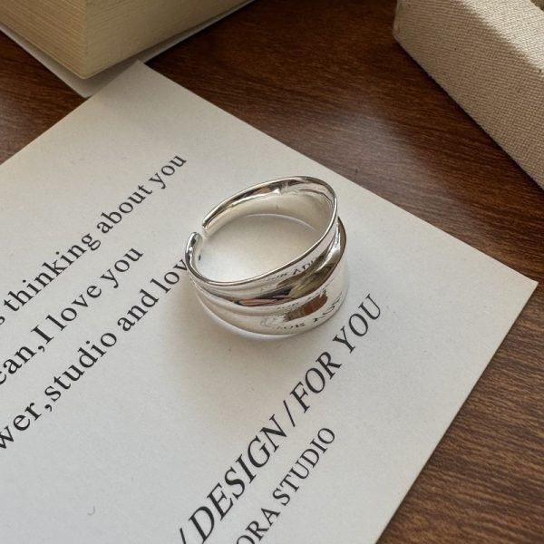 Wholesale 925 Sterling Silver Glossy Ring - Image 3