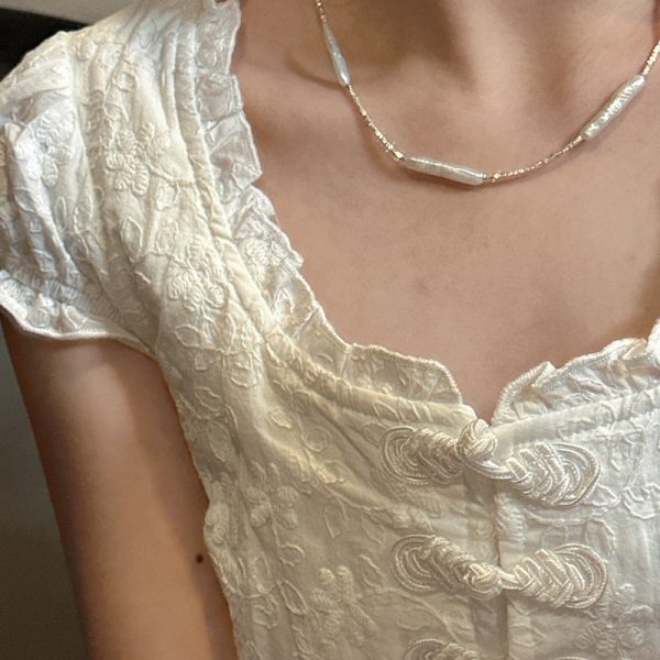 Wholesale 925 Sterling Silver Broken Silver Pearl Necklace - Image 5