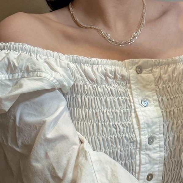 Wholesale 925 Sterling Silver Gold and Silver Multilayer Necklace - Image 3