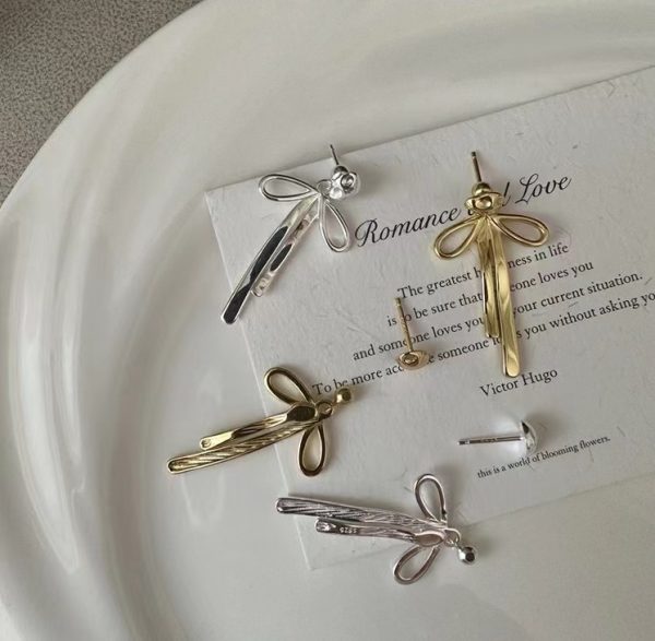 Wholesale 925 Sterling Silver Bow Earrings