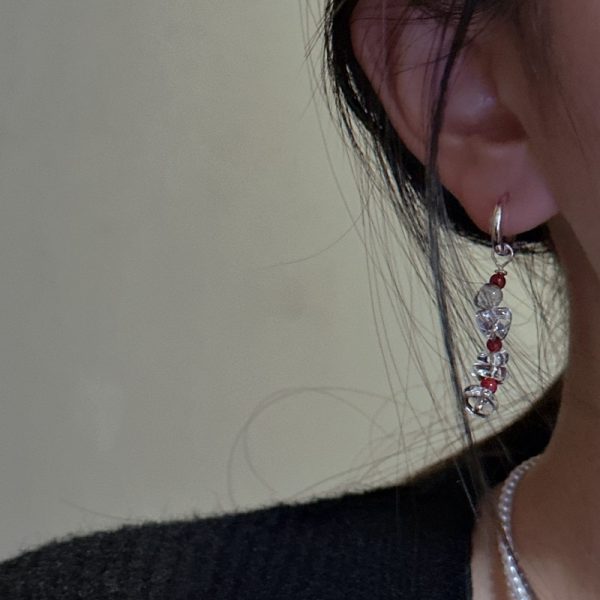 Wholesale 925 Sterling Silver Rock Crystal Quartz Long Earrings - Image 4