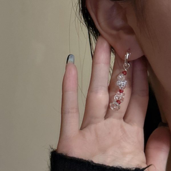 Wholesale 925 Sterling Silver Rock Crystal Quartz Long Earrings - Image 5