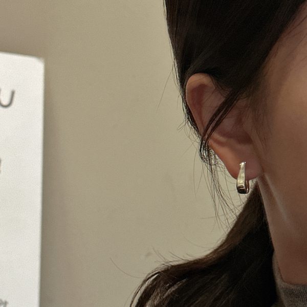 Wholesale 925 Sterling Silver Textured Triangle Earrings - Image 3