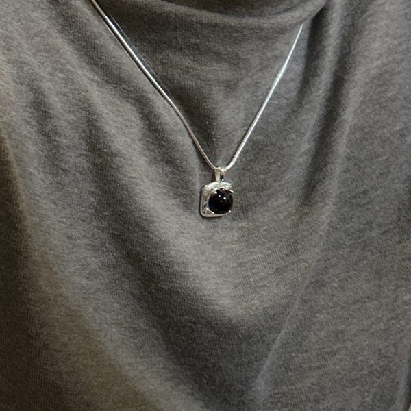 Wholesale 925 Sterling Silver Black Agate Pendant - Image 4
