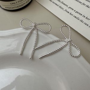 Wholesale 925 Sterling Silver Bow Earrings