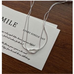 Wholesale 925 Sterling Silver Double Knot Necklace