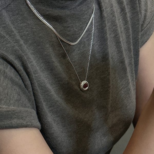 Wholesale 925 Sterling Silver Circle Snake Bone Necklace - Image 4